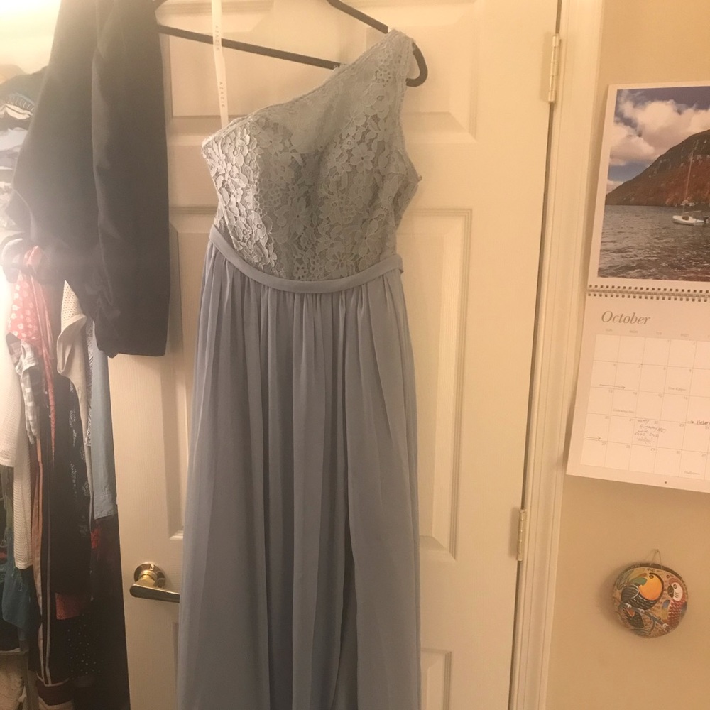 Dusty Blue Azazie Dress